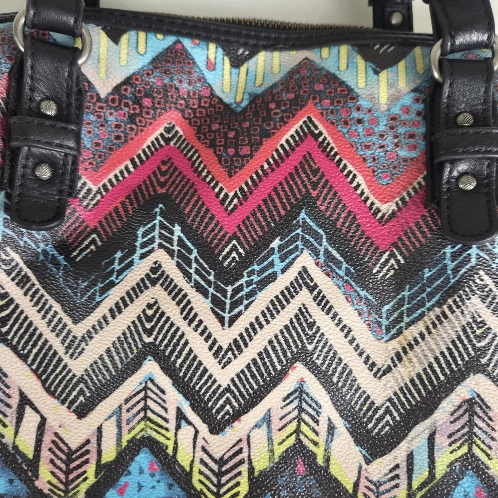 The Sac Multicolor Purse Shoulder Strap 13x9 Boho Hippie Pink